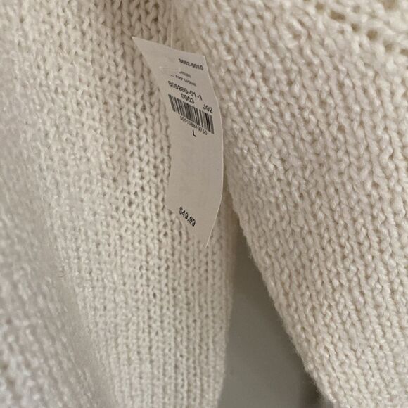 Old Navy Elegant Cream Knit Sweater Size Large. NWT - Picture 5 of 6